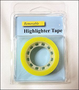 (image for) Yellow High Lighter Tape - Click Image to Close